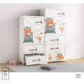 Children's wardrobe large cartoon plastic combination double door multi-layer drawer storage cabinet baby's wardrobe